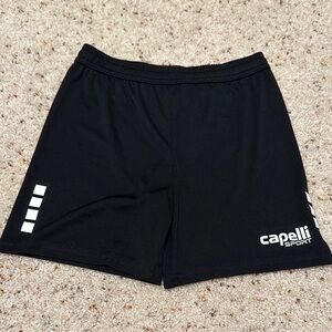 Girl’s Black Soccer Shorts